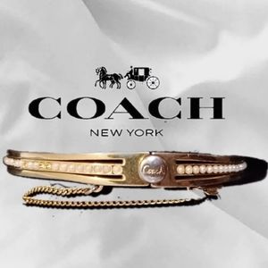 Coach gold tone pearl bracelet